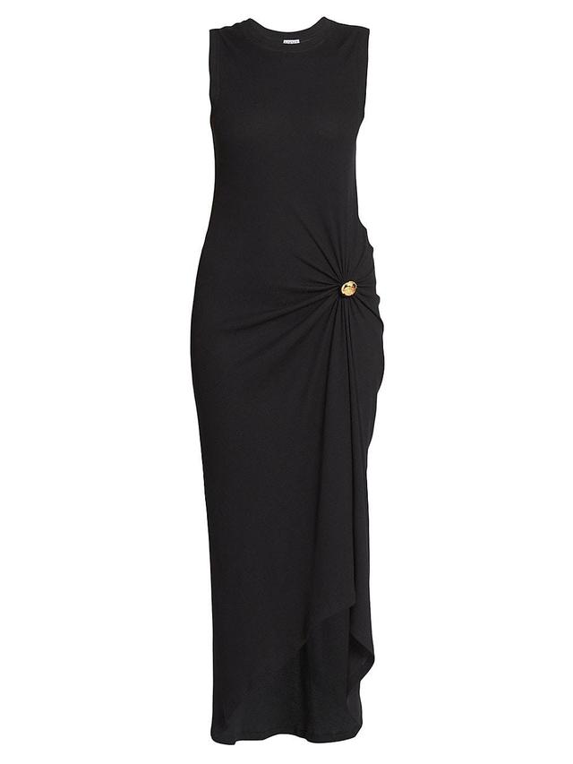 Womens Pebble Stretch-Cotton Midi-Dress Product Image