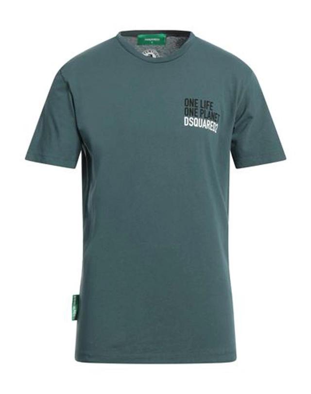 DSQUARED2 Man T-shirt Deep Jade Size 3xl Cotton In Green Product Image