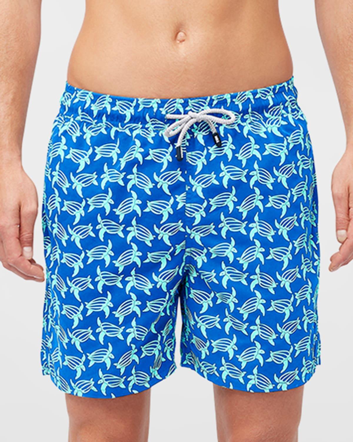 Mens Turtle-Print Swim Trunks Product Image