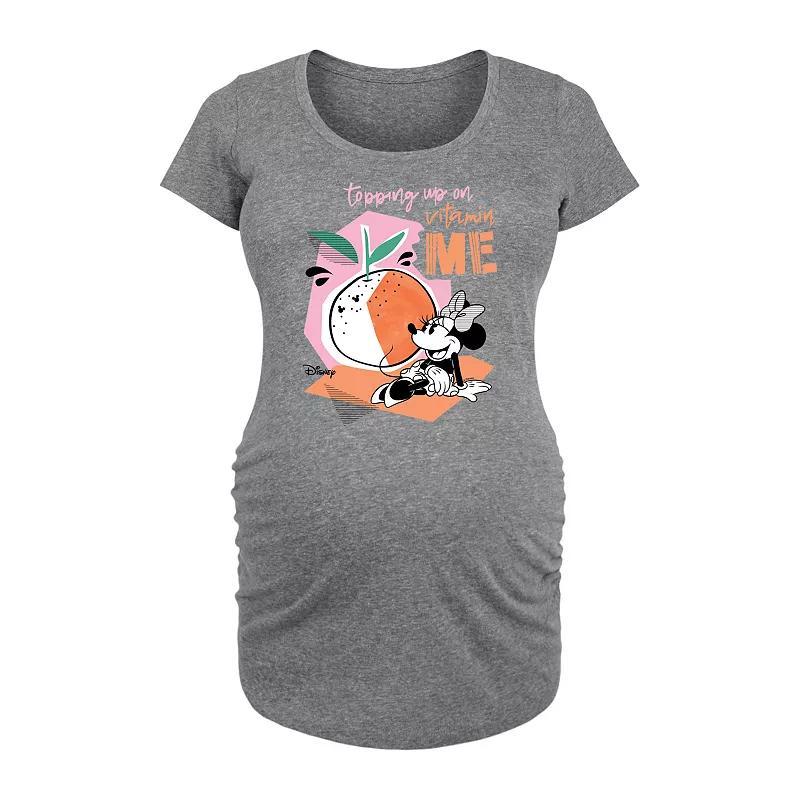 Disneys Lilo & Stitch Maternity Ohana Graphic Tee, Womens Heather Grey Product Image