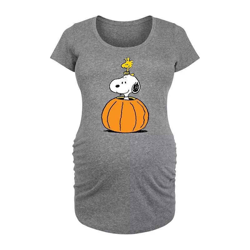 Maternity Garfield Top O The Whatever Graphic Tee, Womens Grey Gray Product Image