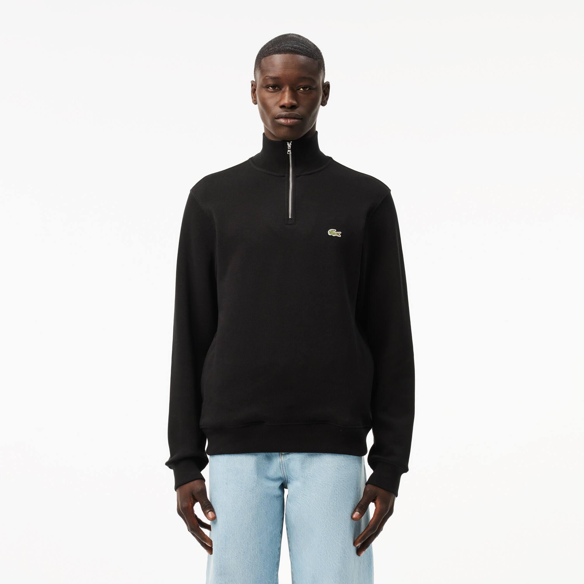 Zip-Up High Neck Interlock Sweatshirt Product Image