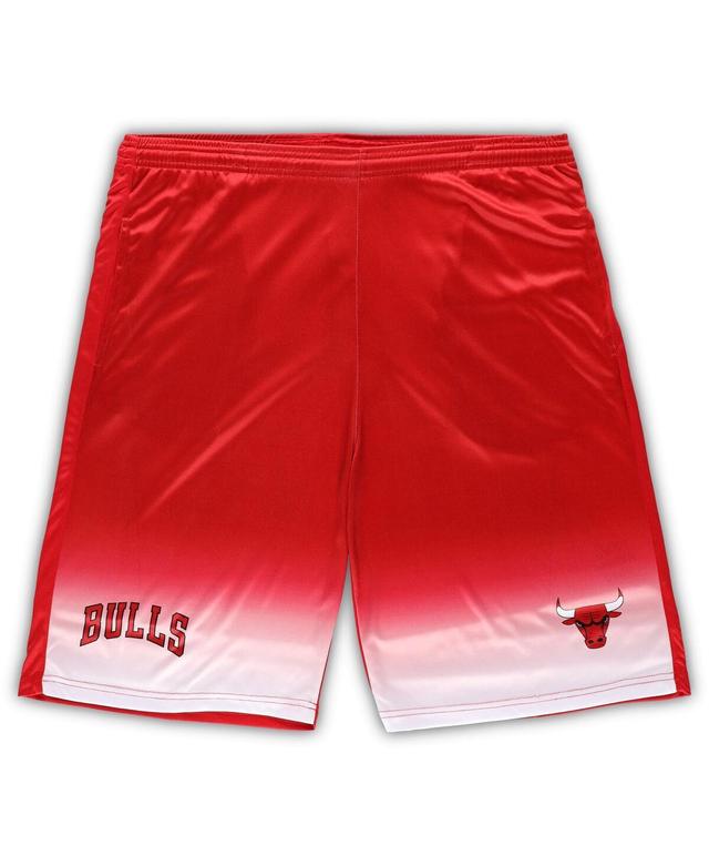 Fanatics Mens Red Chicago Bulls Big Tall Fadeaway Shorts Product Image