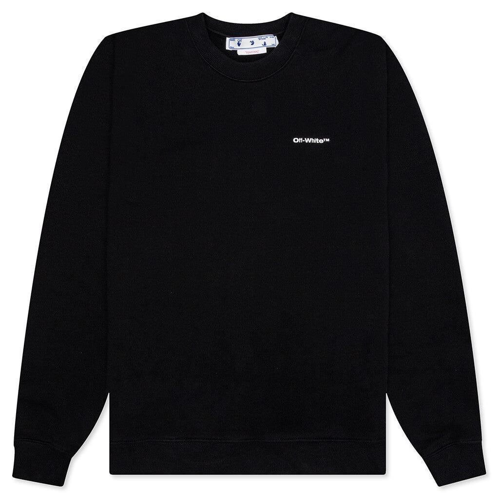 Wave Outl Diag Slim Crewneck - Black/White Male Product Image