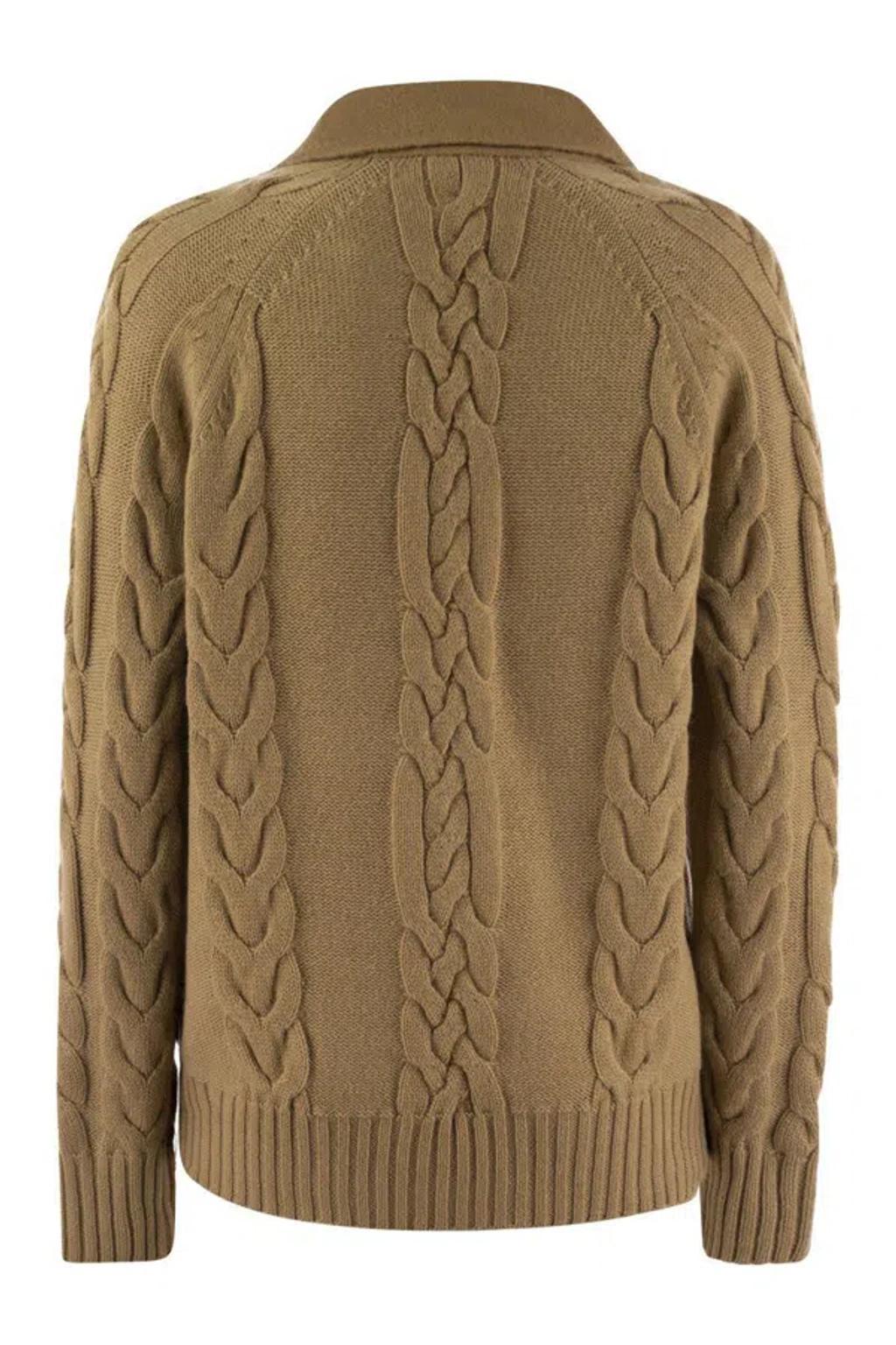 Micio - Wool And Cashmere Caban In Camel Product Image