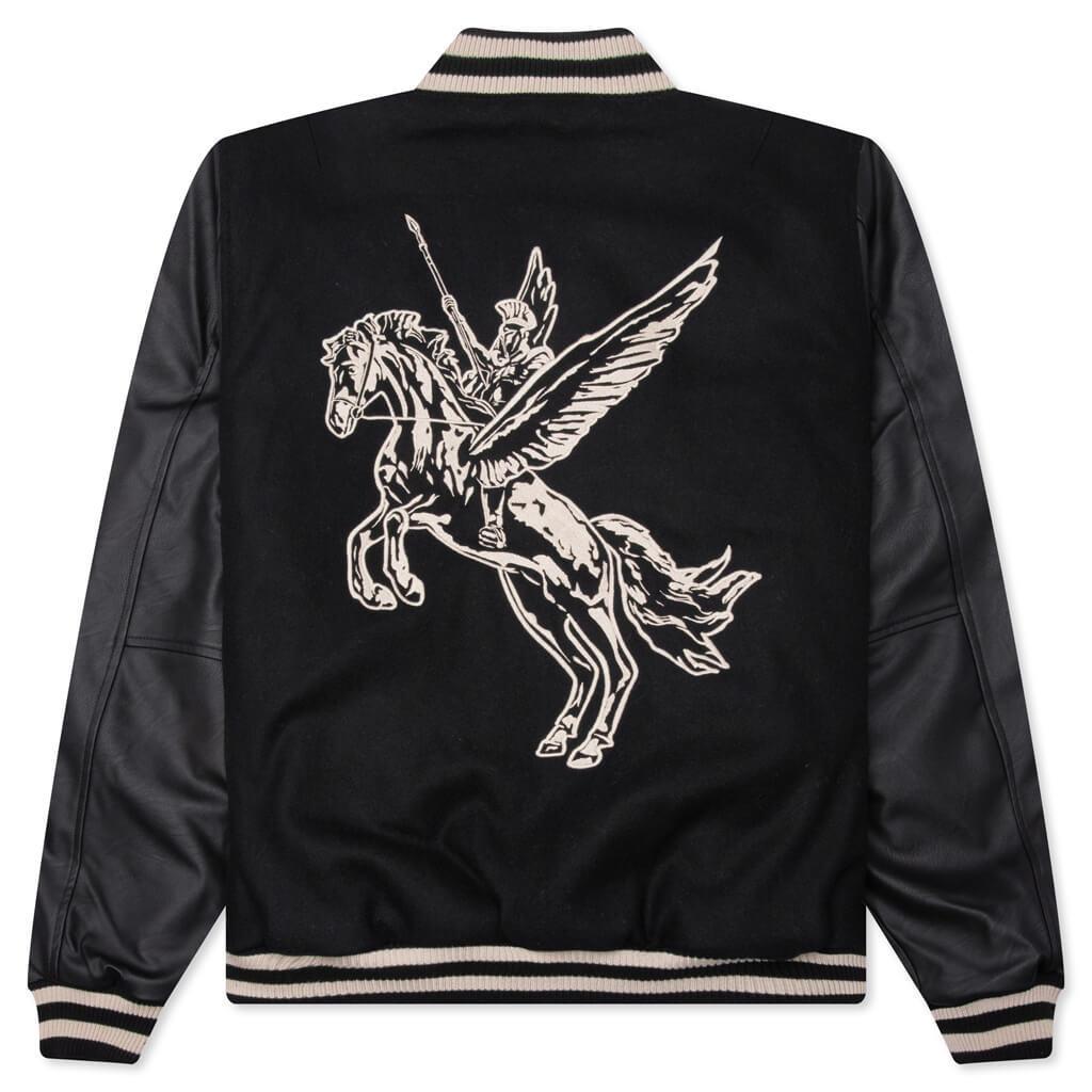 Mascot Wool Varsity Jacket - Jet Black Male Product Image