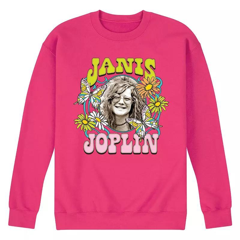 Mens Janis Joplin Butterfly Flowers Sweatshirt Product Image