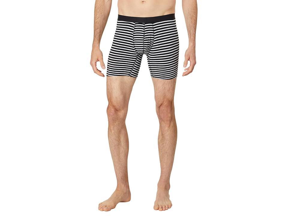 MeUndies Boxer Brief (Heather Grey Stripes) Men's Underwear Product Image