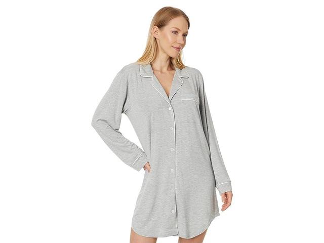 Eberjey Gisele Nightshirt (Heather Grey/Sorbet Pink) Women's Pajama Product Image