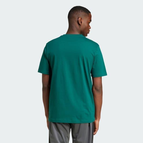 adidas Lounge Mini Embroidery Graphic Tee Collegiate Green L Mens Product Image