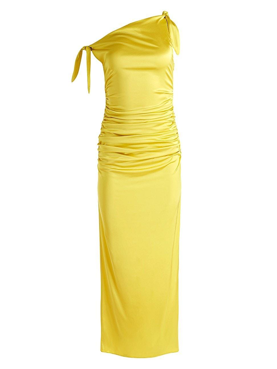 Womens Marilla Satin Drop-Shoulder Maxi Dress Product Image