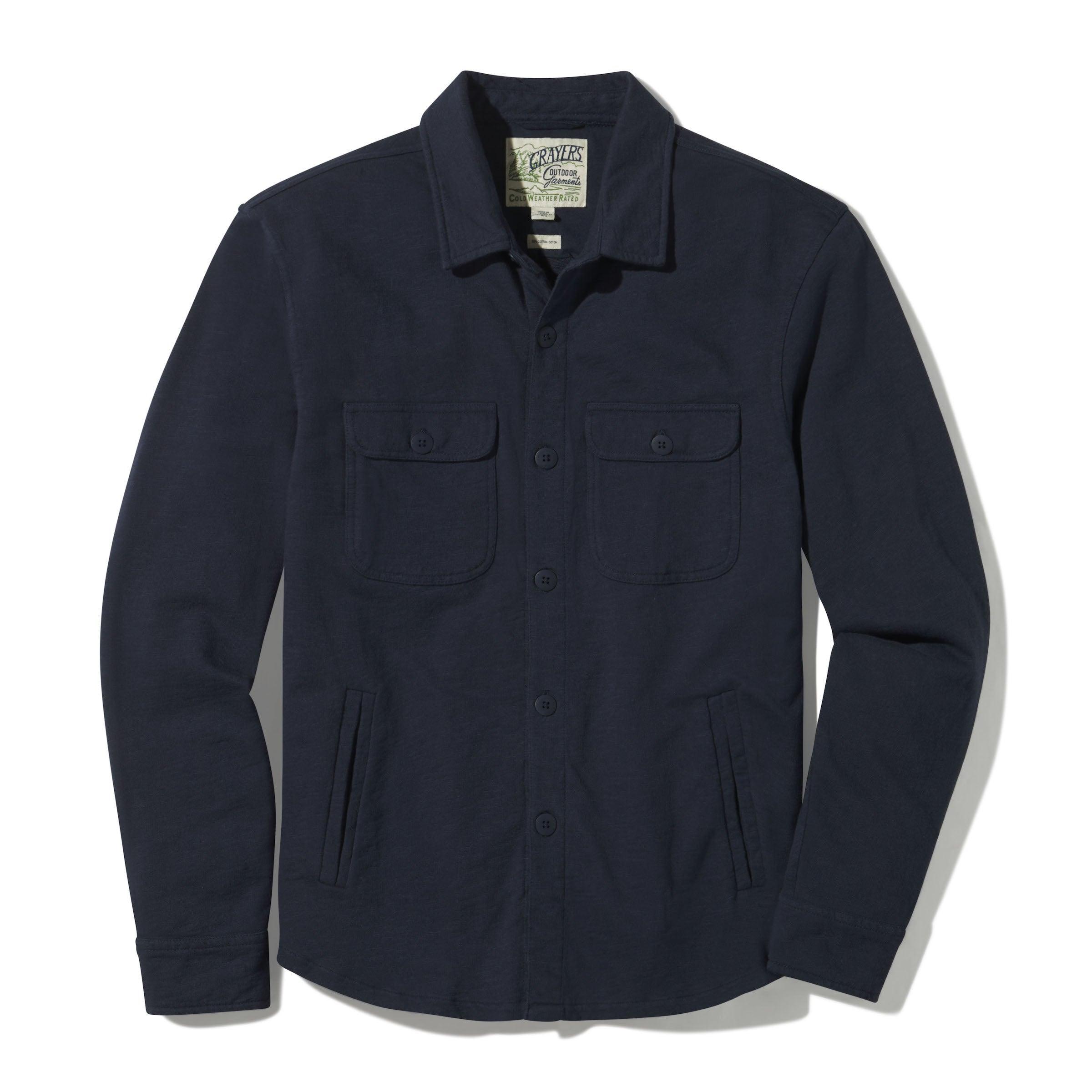 Hogan Knit Loopback Shirt Jacket - Dark Navy Product Image