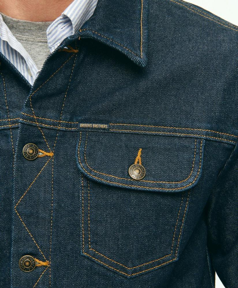 Dark Rinse Denim Trucker Jacket Product Image