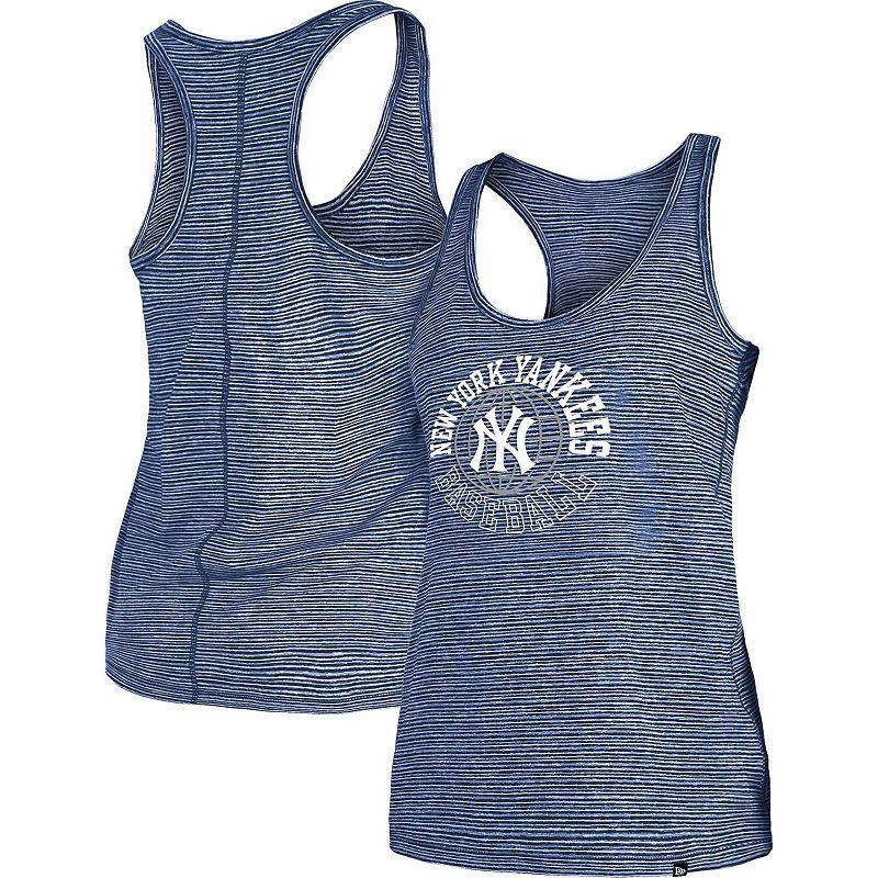 Womens New Era New York Yankees Active Racerback Tank Top Blue Product Image