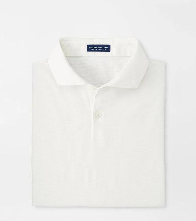 Peter Millar Mens Journeyman Short Sleeve Polo | Color: White | Size: S Product Image