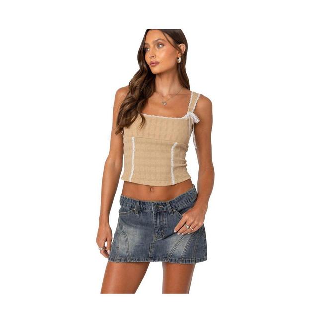 Edikted Womens Textured bustier top Product Image