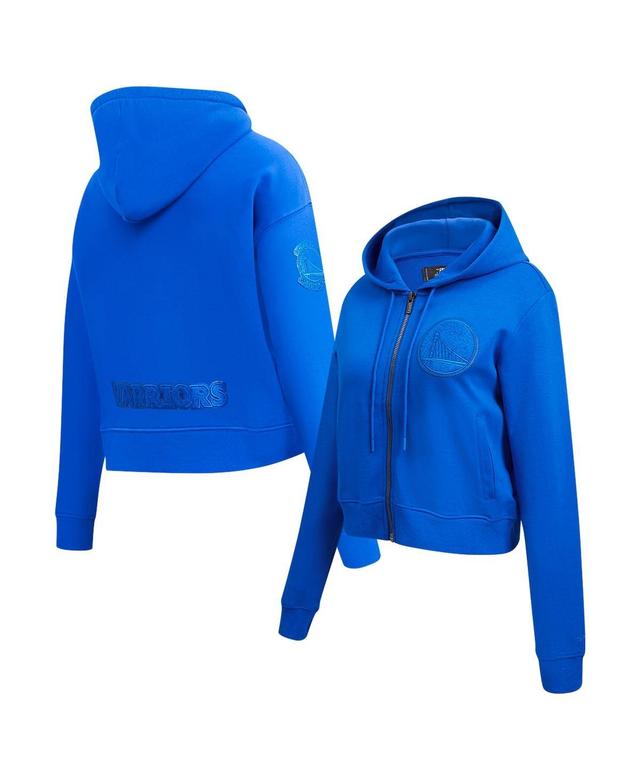 Pro Standard Womens Royal Golden State Warriors Triple Tonal Full-Zip Hoodie Product Image