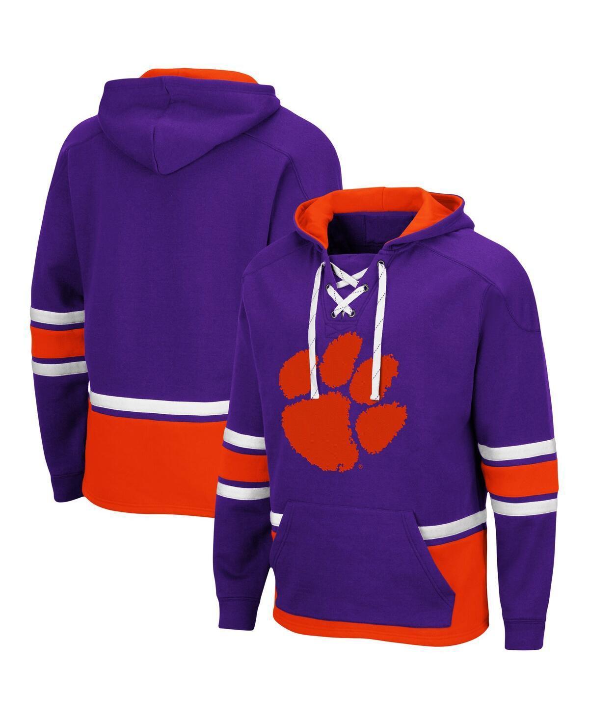 Mens Colosseum Purple Clemson Tigers Lace Up 3.0 Pullover Hoodie Product Image