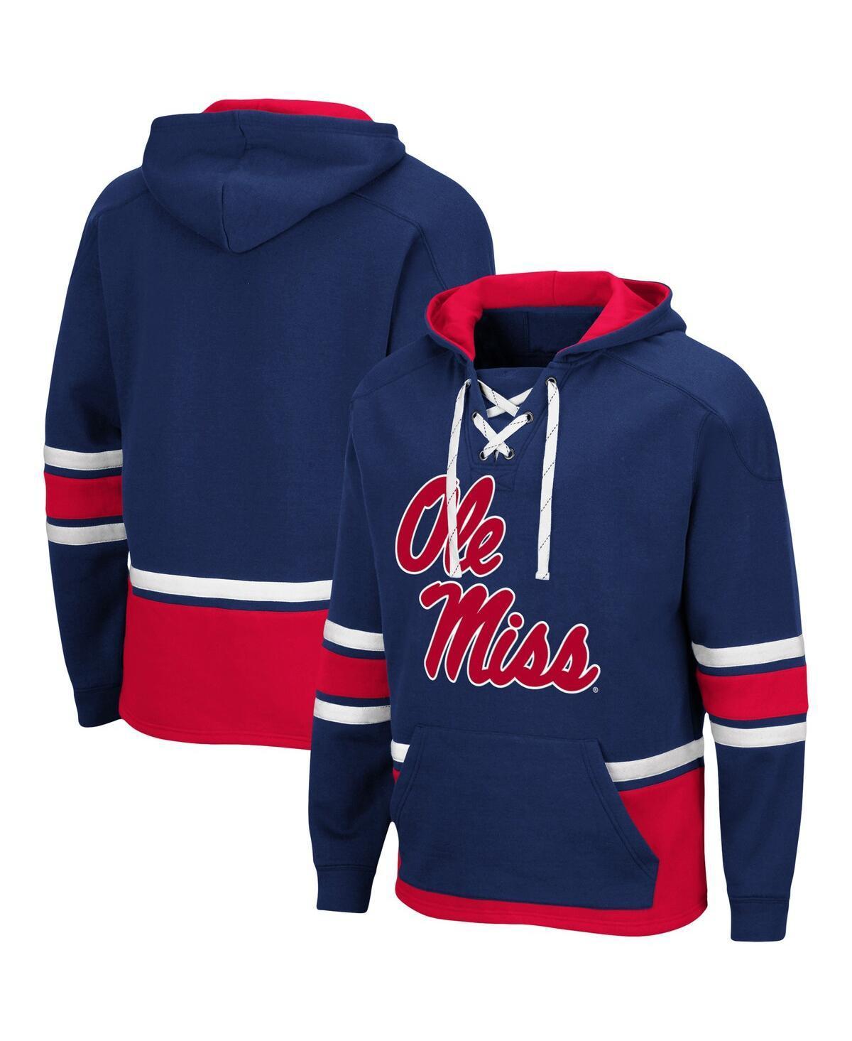 Mens Colosseum Ole Miss Rebels Lace Up 3.0 Pullover Hoodie Blue Product Image