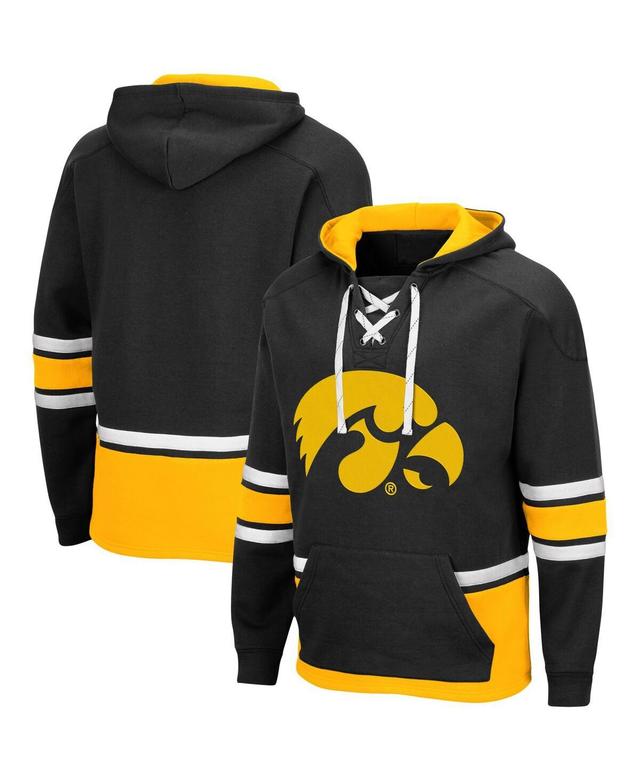 Mens Colosseum Black Iowa Hawkeyes Lace Up 3.0 Pullover Hoodie Product Image