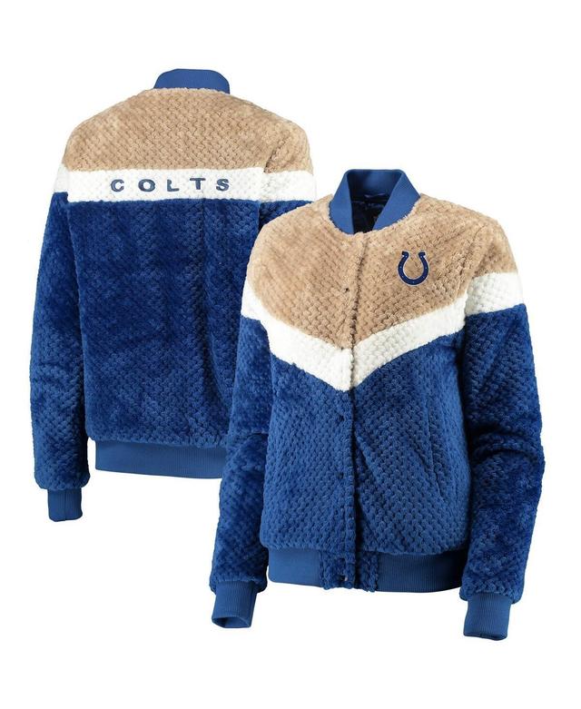 Womens G-III 4Her by Carl Banks Royal/Cream Indianapolis Colts Riot Squad Sherpa Full-Snap Jacket Product Image