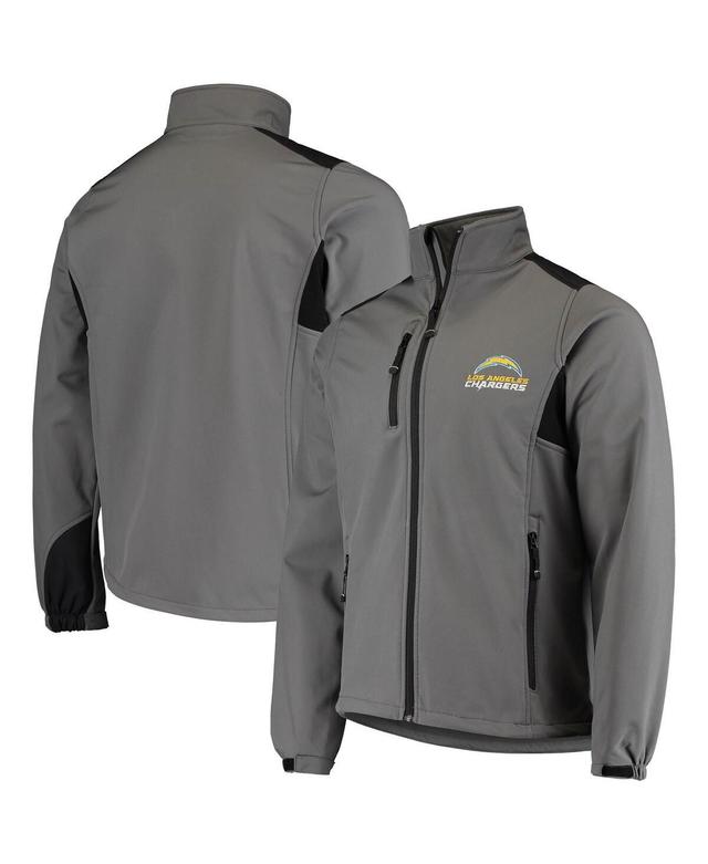 Mens Dunbrooke Charcoal Los Angeles Chargers Circle Softshell Fleece Full-Zip Jacket Product Image