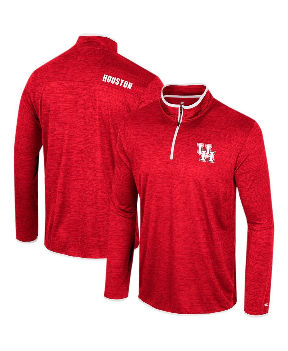 Mens Colosseum Red Houston Cougars Wright Quarter-Zip Windshirt Product Image