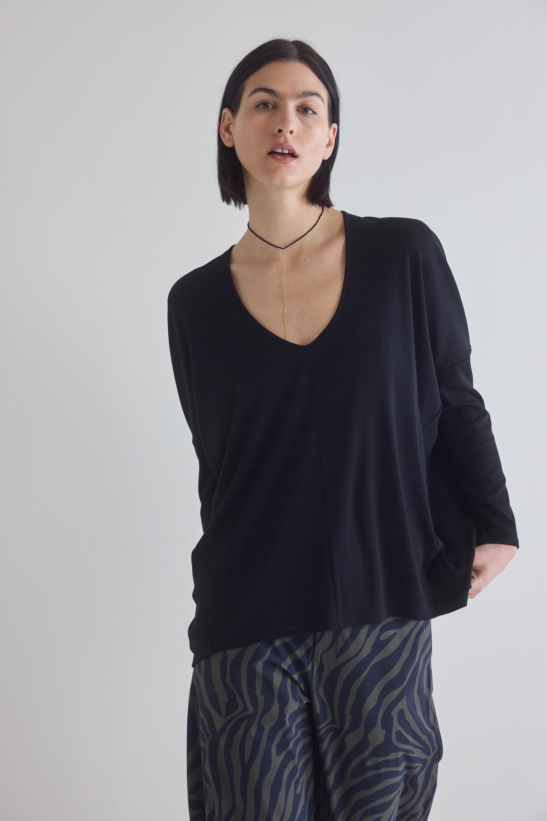 The Ribbed Dolman Long Sleeve Top Product Image