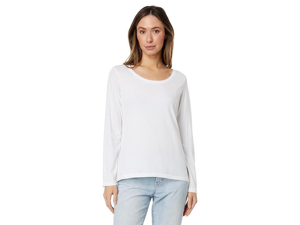 L.L.Bean Petite Soft Stretch Supima Tee Scoop Neck Long Sleeve Women's Clothing Product Image