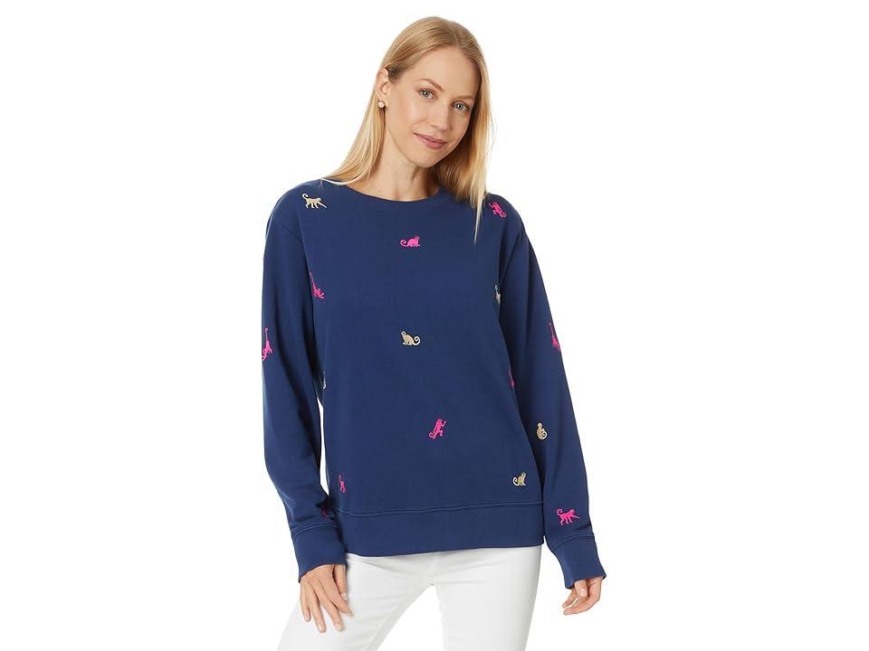 Lilly Pulitzer Ballad Long Sleeve Sweatshirt (Low Tide Monkey Half Drop) Women's Sweater Product Image