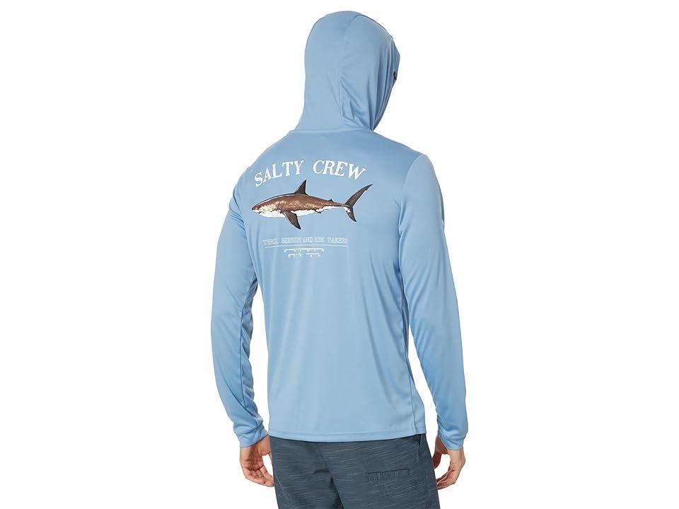 Salty Crew Bruce Hood Sunshirt (Mackerel) Men's Clothing Product Image