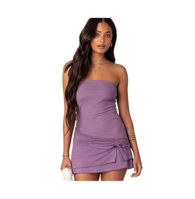 Womens Evelin ruched hem mini dress Product Image