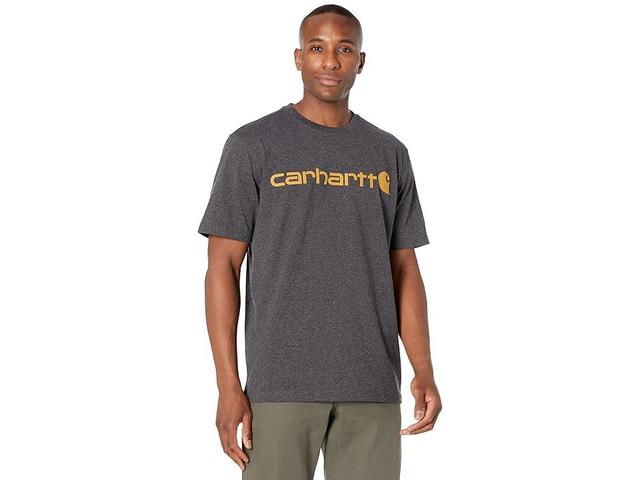 Carhartt Signature Logo S/S T-Shirt (Carbon Heather) Men's T Shirt Product Image