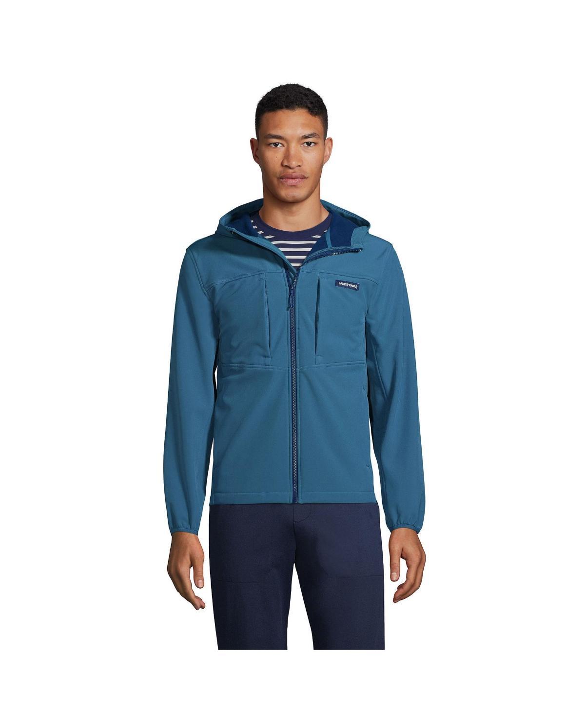 Mens Lands End Softshell Hooded Jacket Product Image