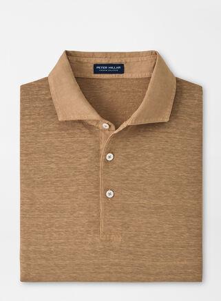 Peter Millar Mens Greystone Short Sleeve Polo | Color: Summer Dunes | Size: M Product Image