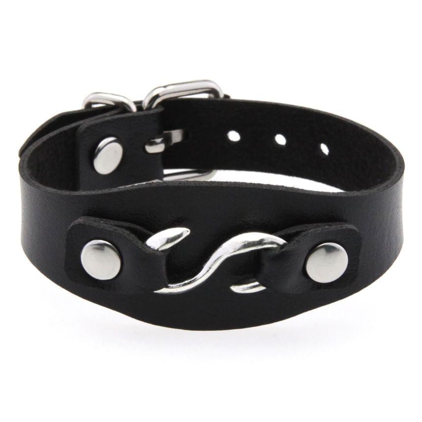 Hook Faux Leather Bracelet Product Image