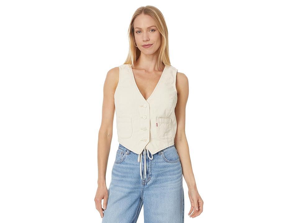 Levi's(r) Premium Tailored Vest (White Swan) Women's Vest Product Image