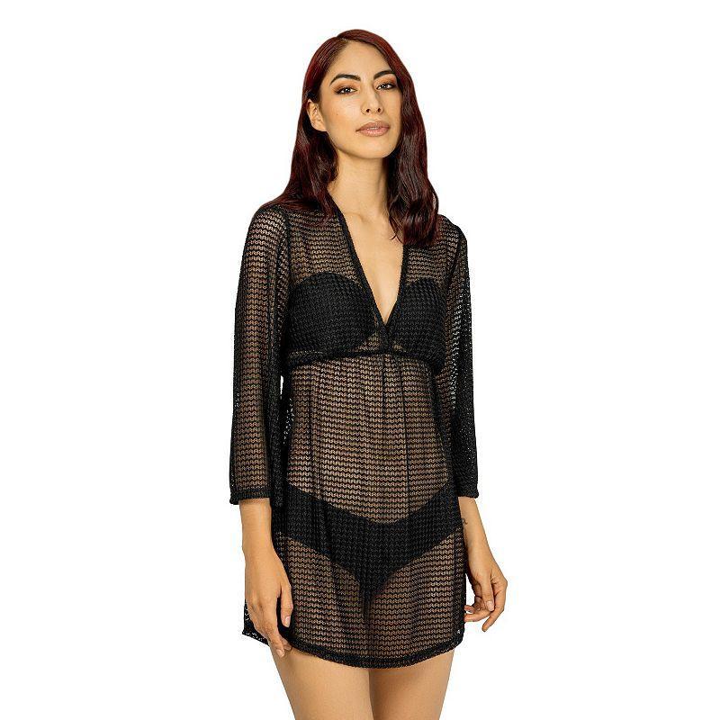 Womens Jordan Taylor Empire Sheer Swim Cover-Up Tunic Product Image