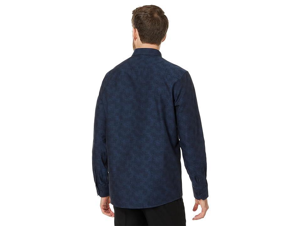 Johnston & Murphy Jacquard Airplane Shirt Men's Long Sleeve Button Up Product Image