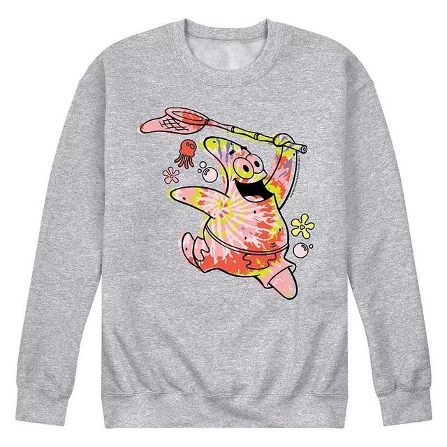 Mens SpongeBob SquarePants Tie Dye Patrick Fleece Sweatshirt Product Image