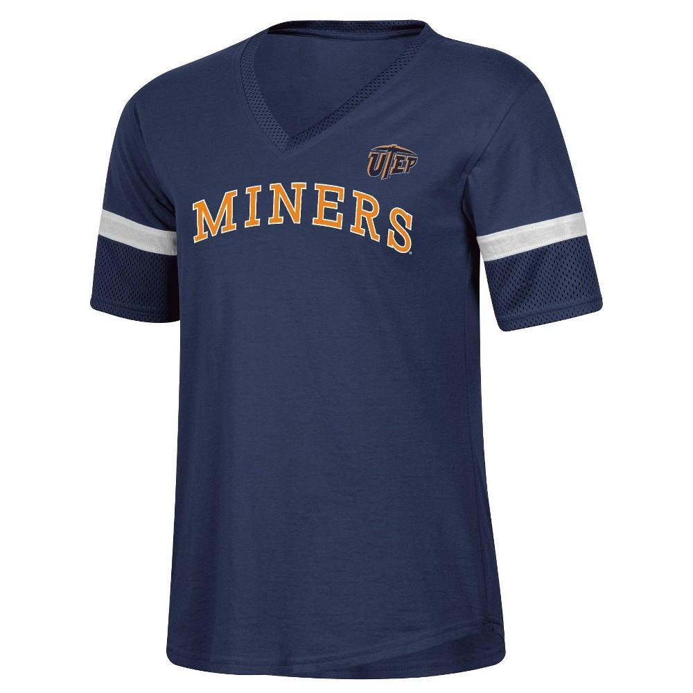 NCAA UTEP Miners Womens Mesh Trim V-Neck T-Shirt Product Image