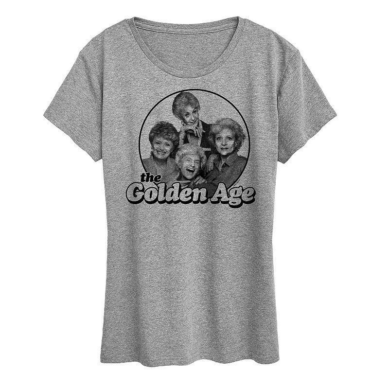 Womens Golden Girls The Golden Age Graphic Tee Med Grey Product Image