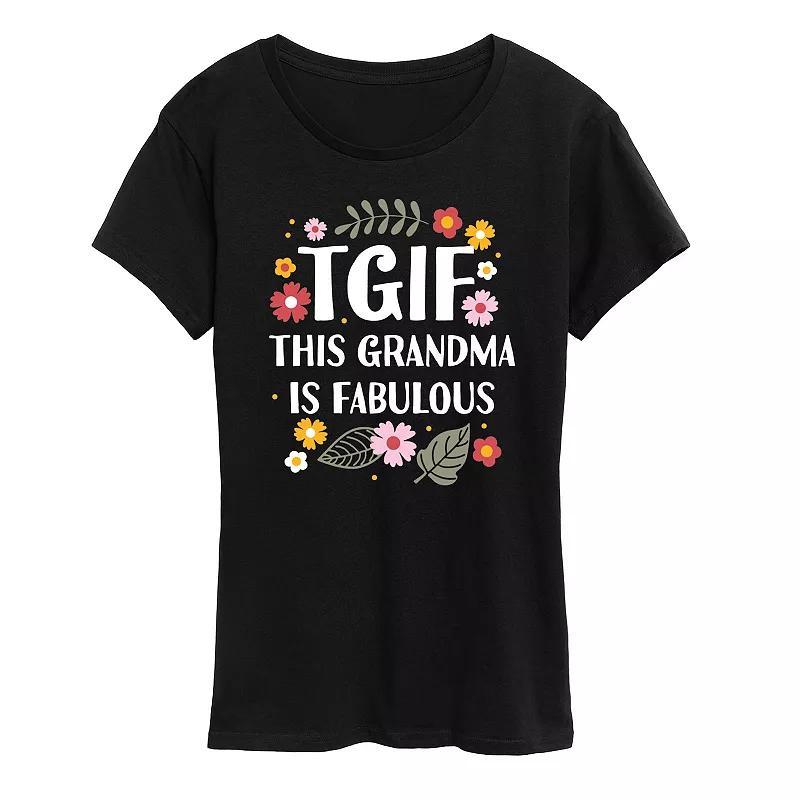 Womens TGIF This Grandma Is Fab Graphic Tee Product Image