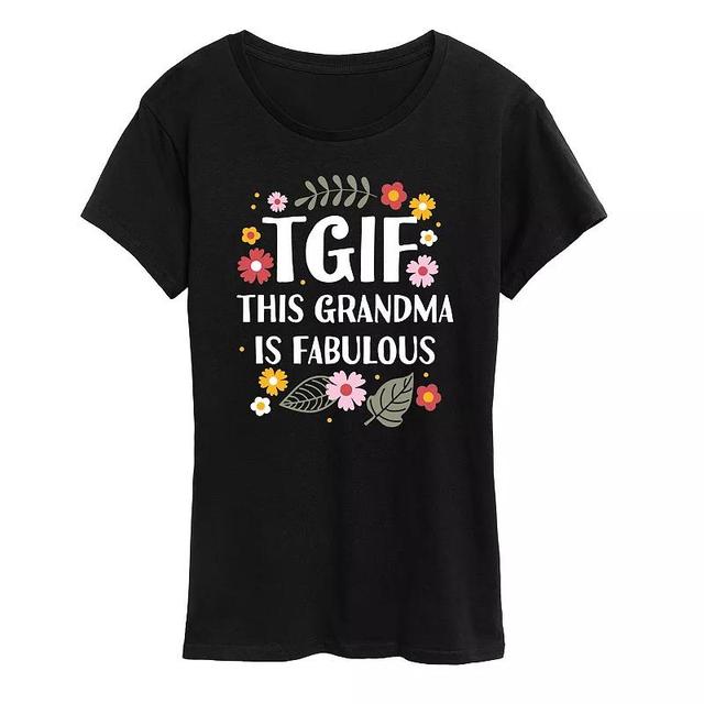 Womens TGIF This Grandma Is Fab Graphic Tee Product Image