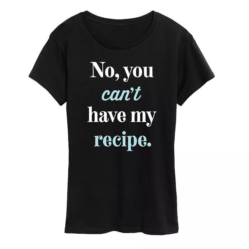 Womens No Cant Have Recipe Graphic Tee Heather Grey Product Image