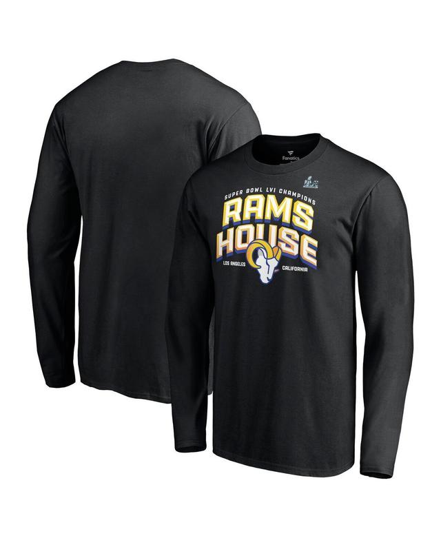 Mens Fanatics Branded Black Los Angeles Rams 2021 NFC Champions Vintage Long Sleeve T-Shirt Product Image