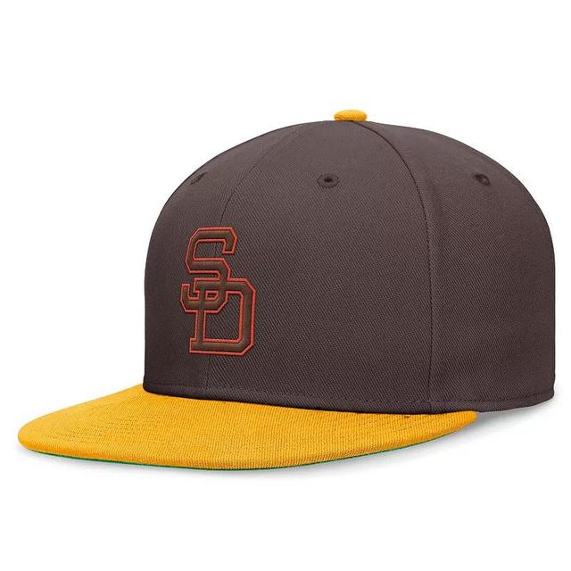 Mens Nike /Gold San Diego Padres Rewind Cooperstown True Performance Fitted Hat Product Image