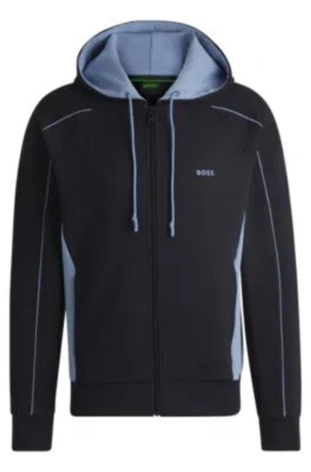 Boss by Hugo Boss Mens Embossed-Artwork Zip-Up Hoodie Product Image