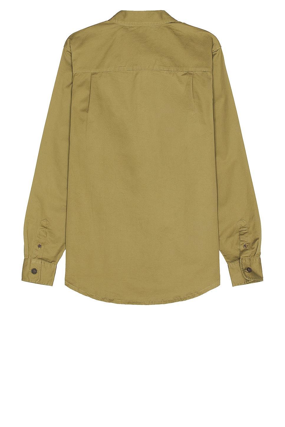 WAO Long Sleeve Twill Shirt Green. (also in L, S, XL/1X). Product Image