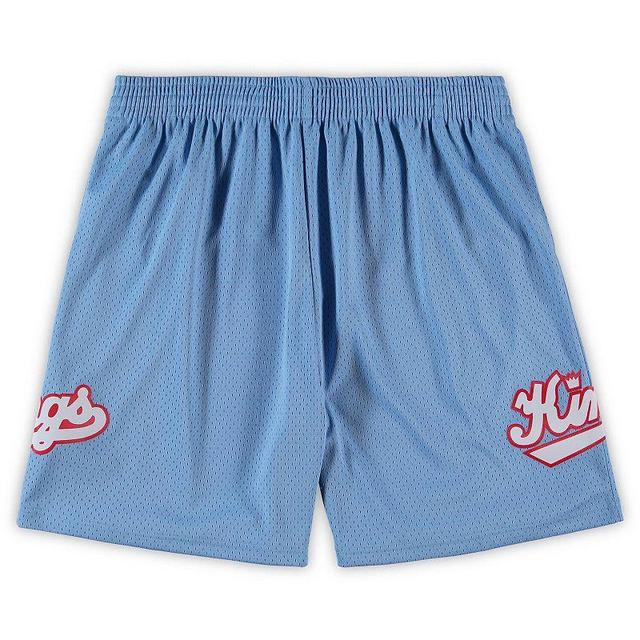 Mens Mitchell & Ness Light Blue Sacramento Kings Big & Tall Hardwood Classics Team Swingman Shorts Product Image